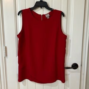 Chico’s size 2 red sleeveless blouse